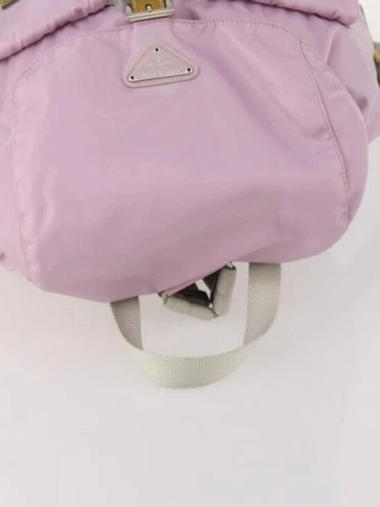 PRADA Backpack Nylon Pink Silver Auth LNZ309 main image 9